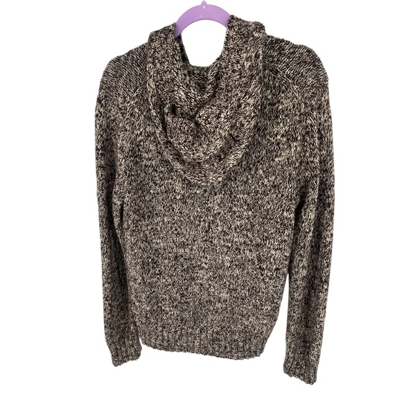 POLO BY RALPH LAUREN Vintage Toggle Button Knit Hoode Brown Chunky Sweater - Picture 4 of 11